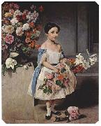 Francesco Hayez Portrait of Countess Antonietta Negroni Prati Morosini as a child Sweden oil painting artist